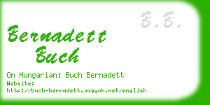 bernadett buch business card